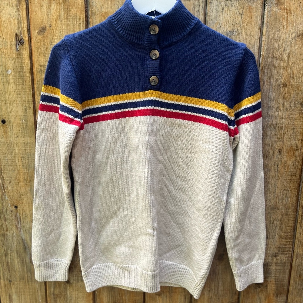 Crewcuts Buttoned Mockneck Sweater